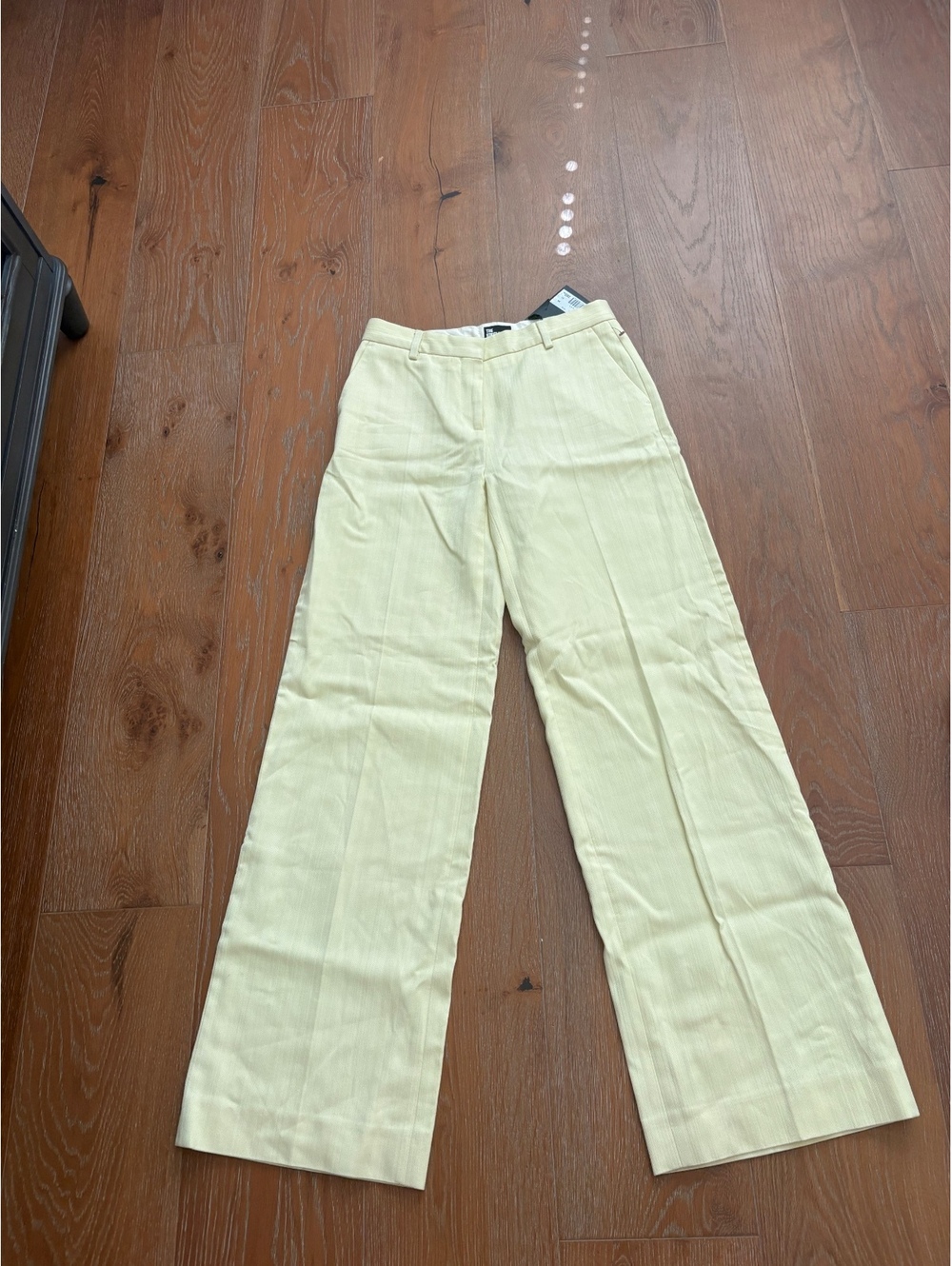 The Kooples Butter Yellow Wide Leg Trousers Trendy Chic Size 2 NWT